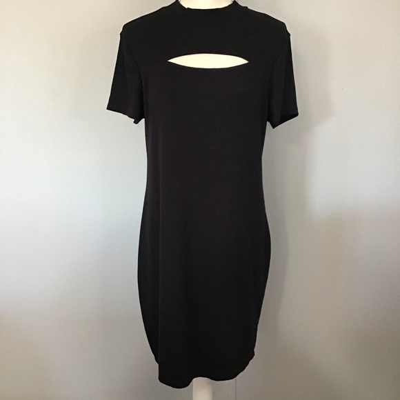 Xhilaration Dresses & Skirts - Xhilaration Black Ribbed Body-con Midi Dress